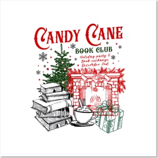 Book Reader Candy Cane Bookish Bookworm - Christmas Reading Posters and Art